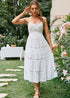 Sexy White Lace Boho Maxi Dress Kimana